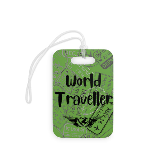 World Traveller Luggage Tag Green
