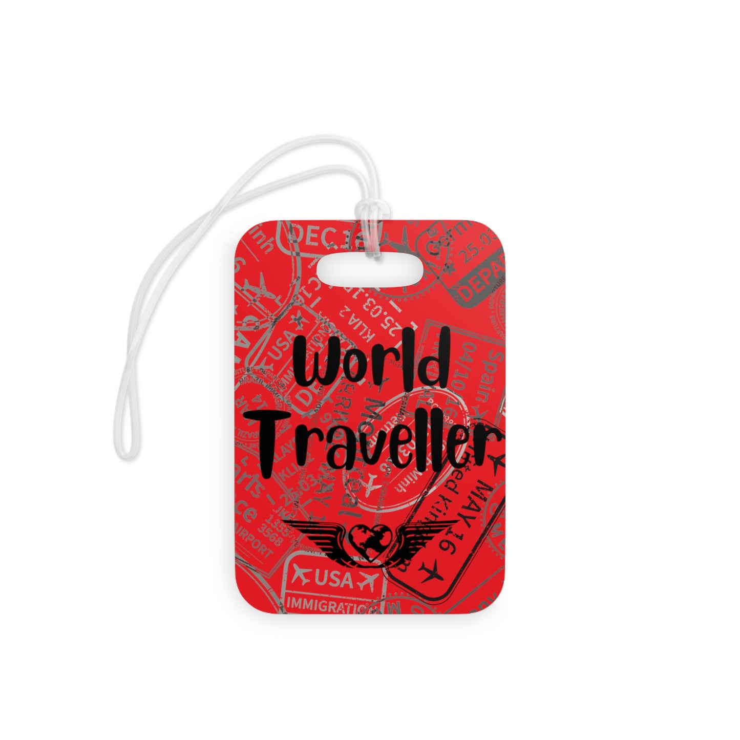 World Traveller Luggage Tag Red - Remove B4 Flight