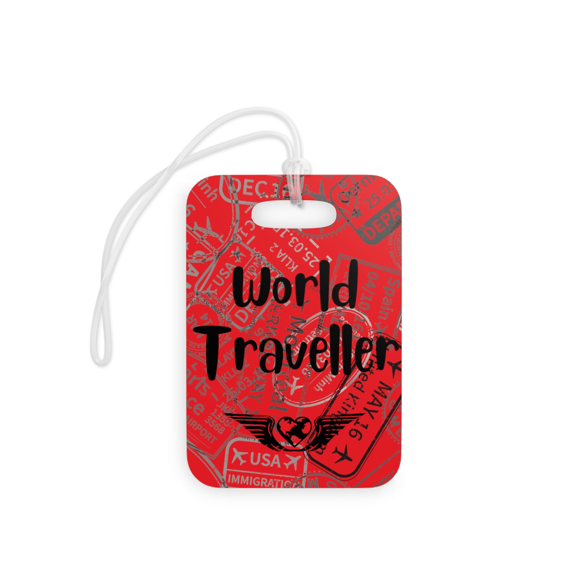 World Traveller Luggage Tag Red - Remove B4 Flight