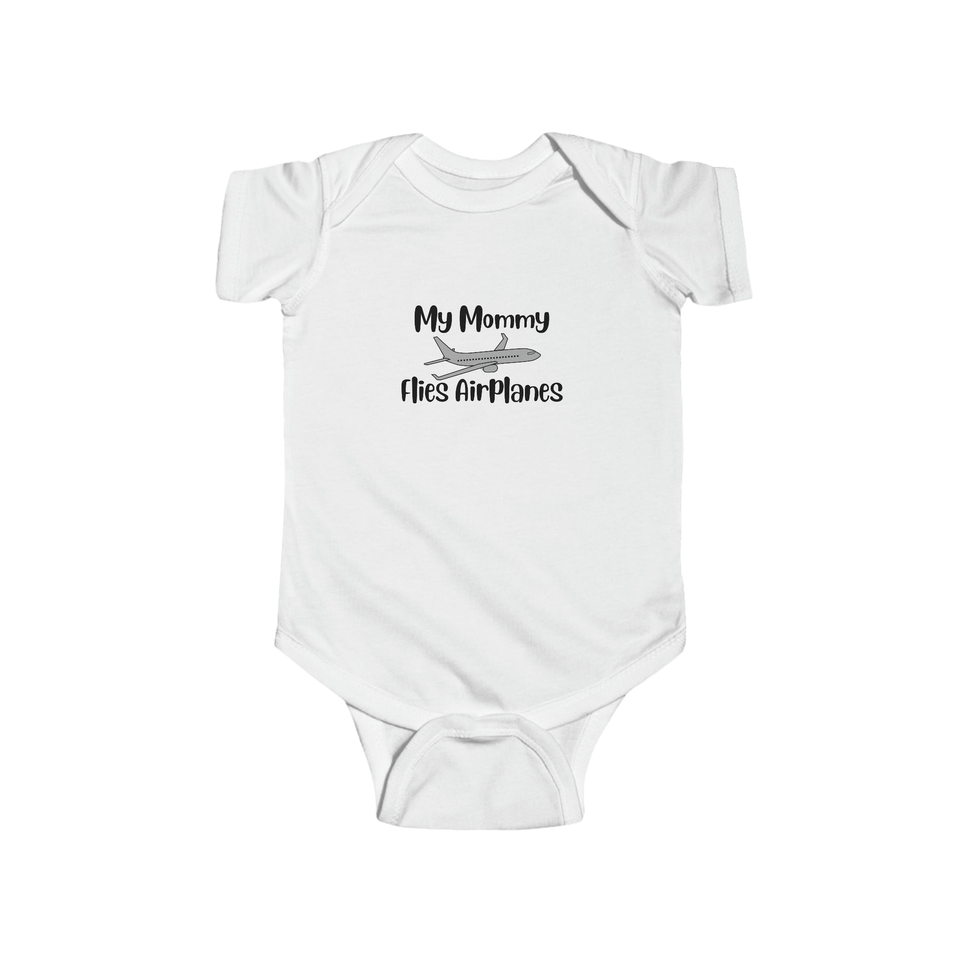 My Mommy Flies Airplanes Infant Bodysuit - Black - Remove B4 Flight