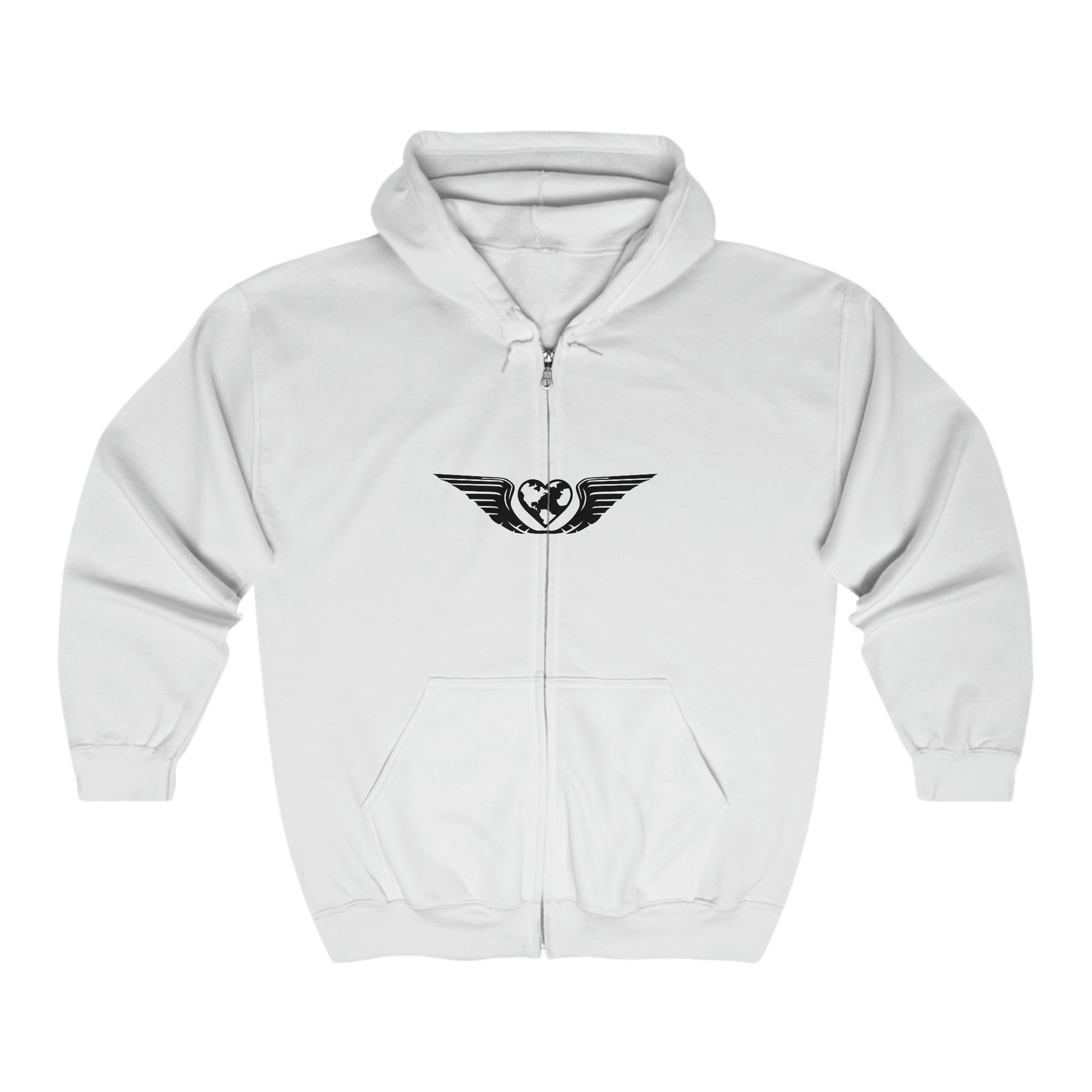 RB4F Logo Full Zip Unisex Hoodie - Black - Remove B4 Flight