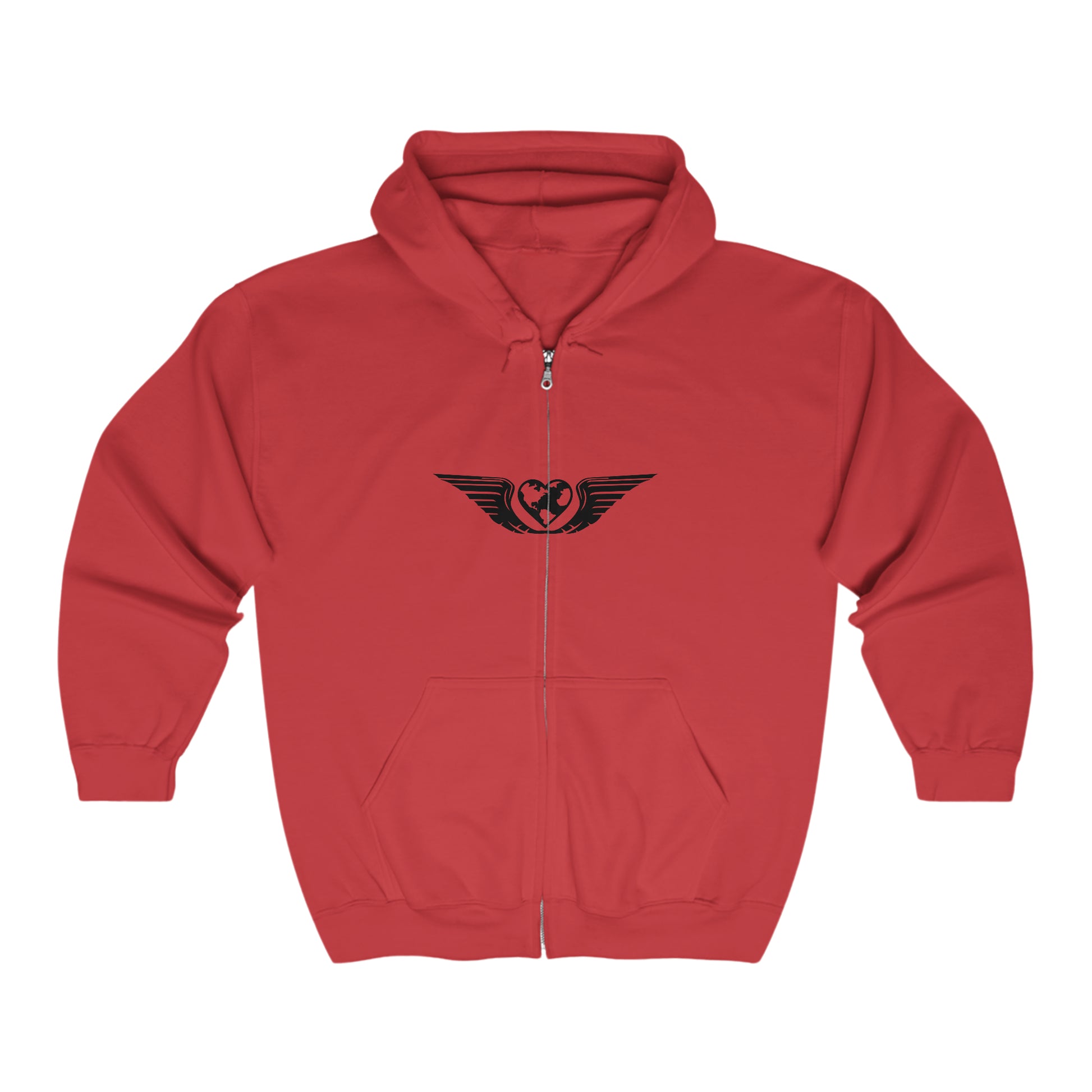 RB4F Logo Full Zip Unisex Hoodie - Black - Remove B4 Flight