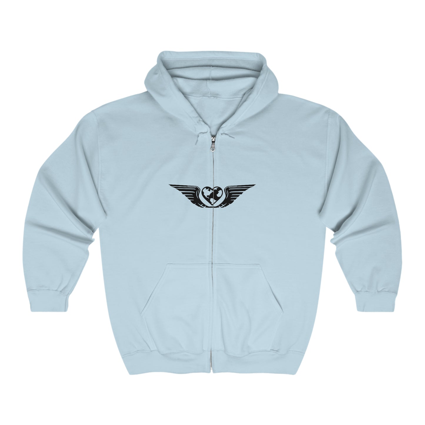 RB4F Logo Full Zip Unisex Hoodie - Black - Remove B4 Flight