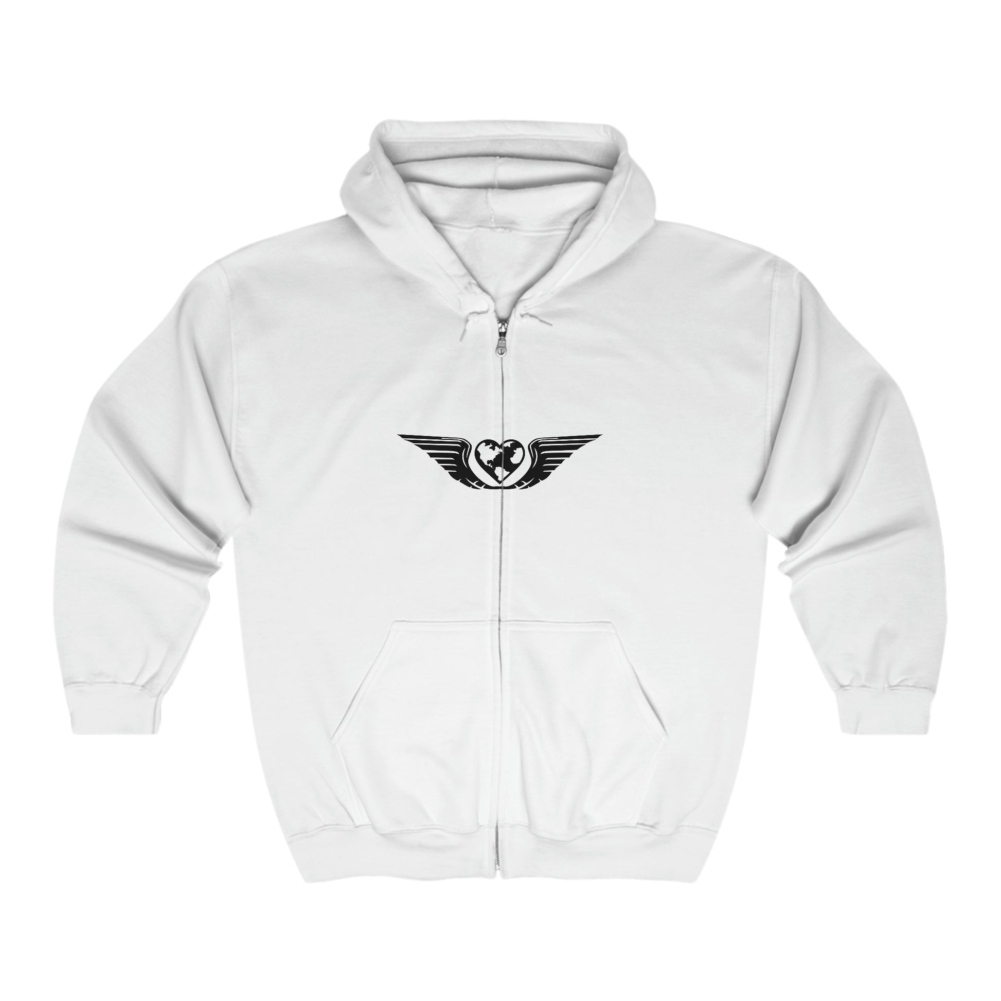 RB4F Logo Full Zip Unisex Hoodie - Black - Remove B4 Flight