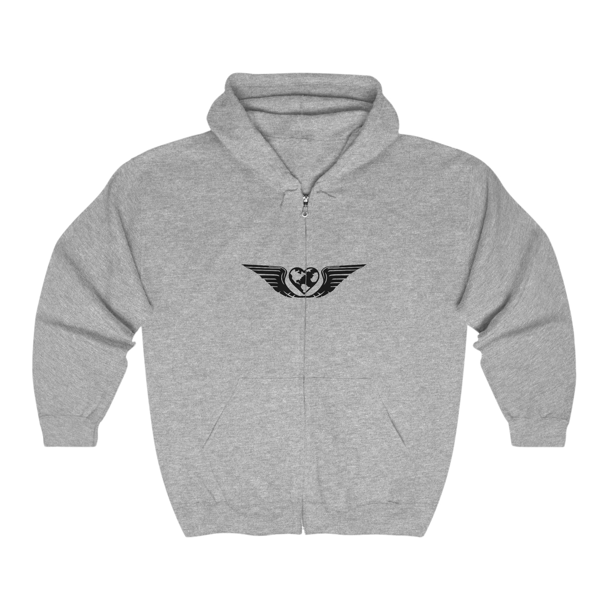 RB4F Logo Full Zip Unisex Hoodie - Black - Remove B4 Flight