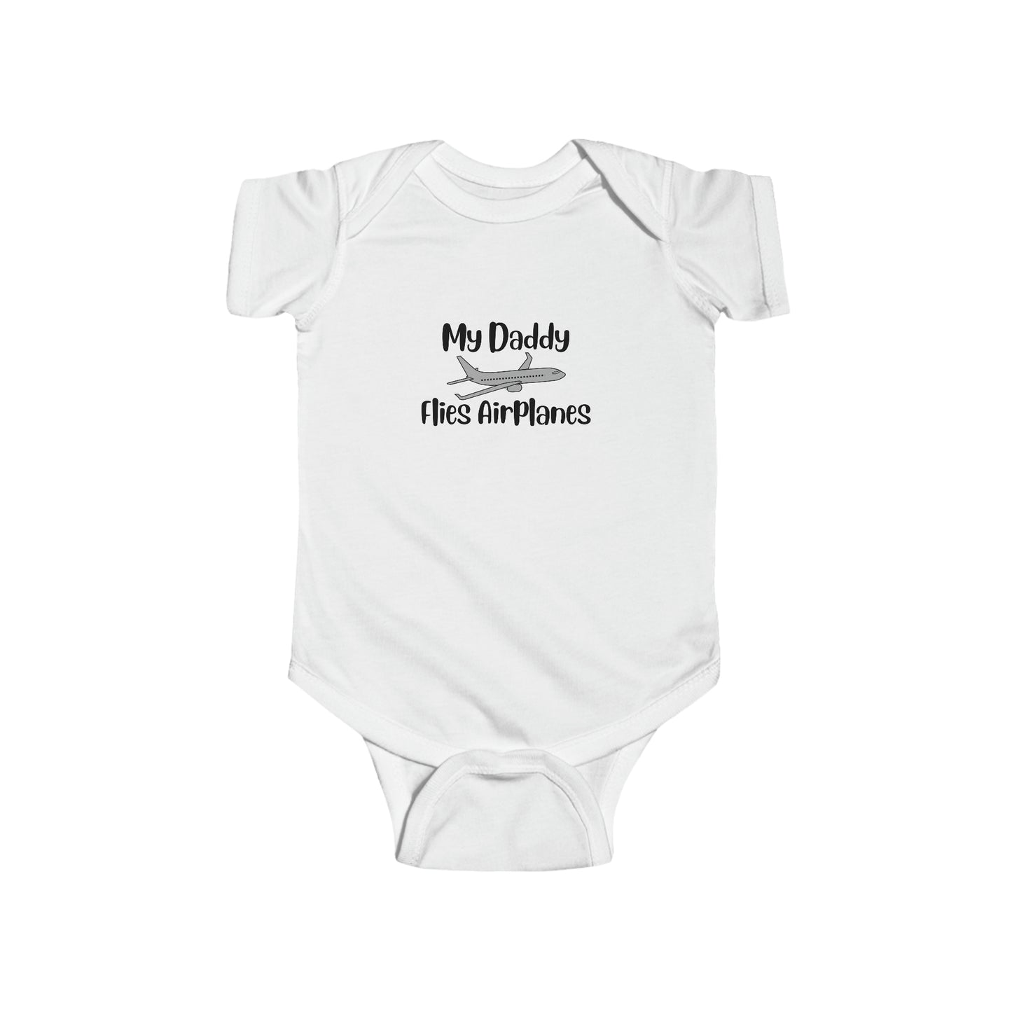 My Daddy Flies Airplanes Infant Bodysuit - Black - Remove B4 Flight