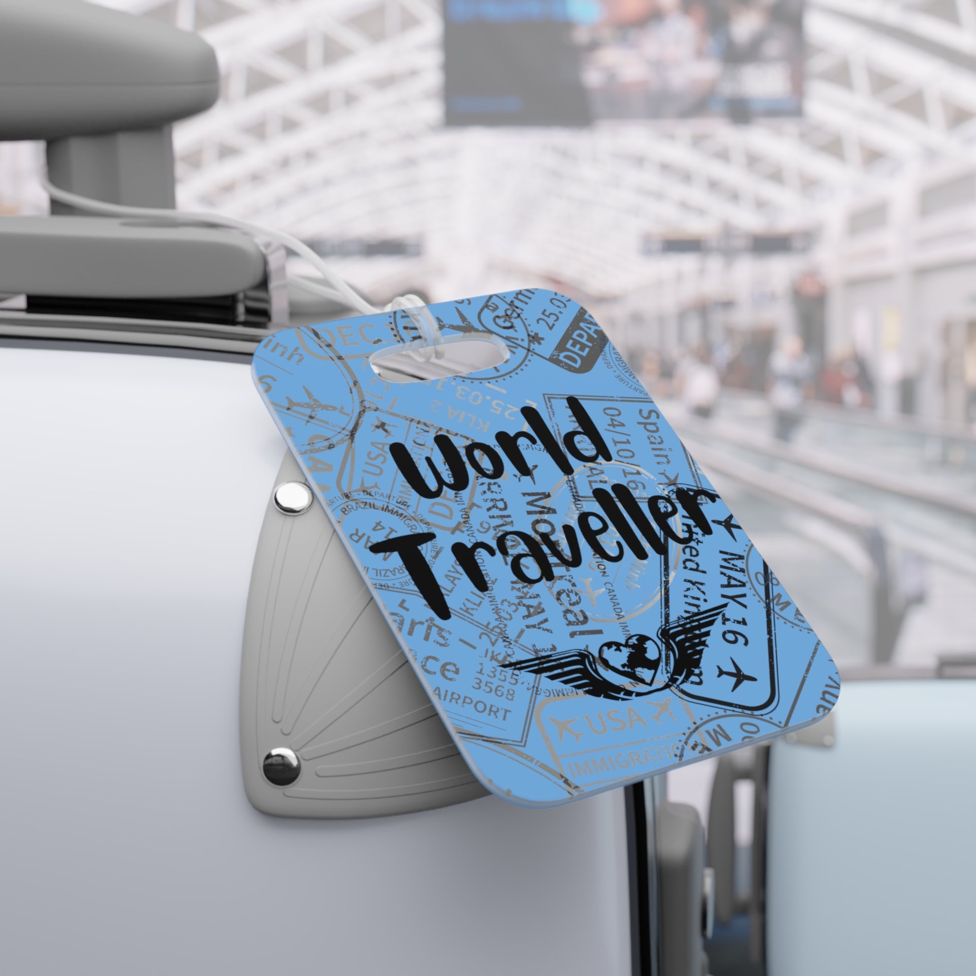 World Traveller Luggage Tag Blue - Remove B4 Flight