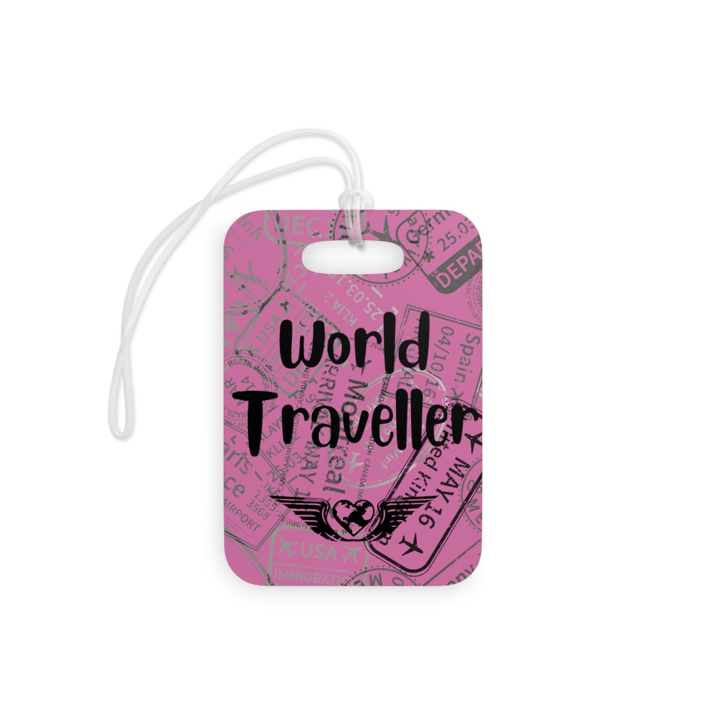 World Traveller Luggage Tag Pink - Remove B4 Flight