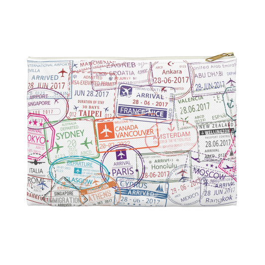 Passport Stamps Accessory Pouch