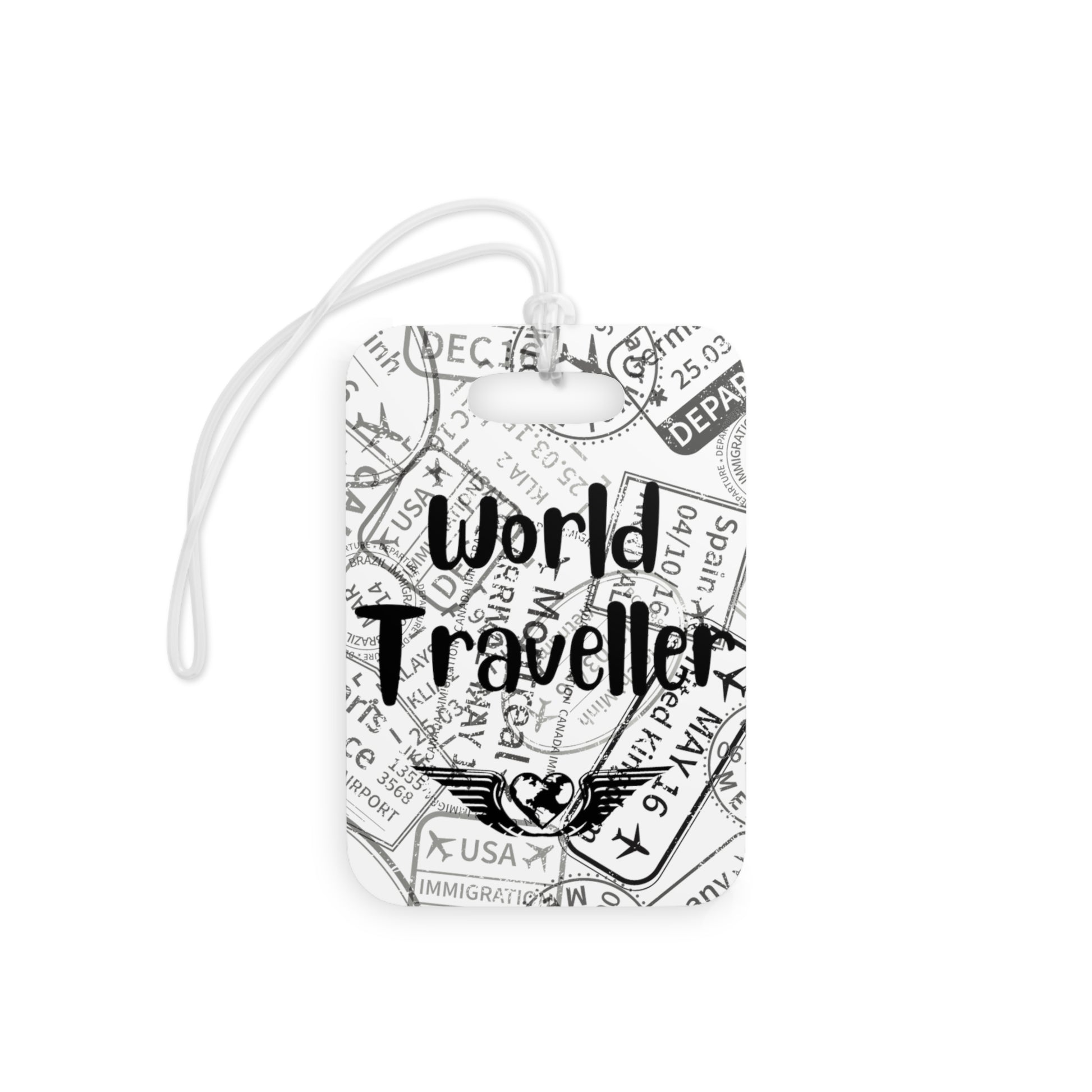 World Traveller Luggage Tag White - Remove B4 Flight