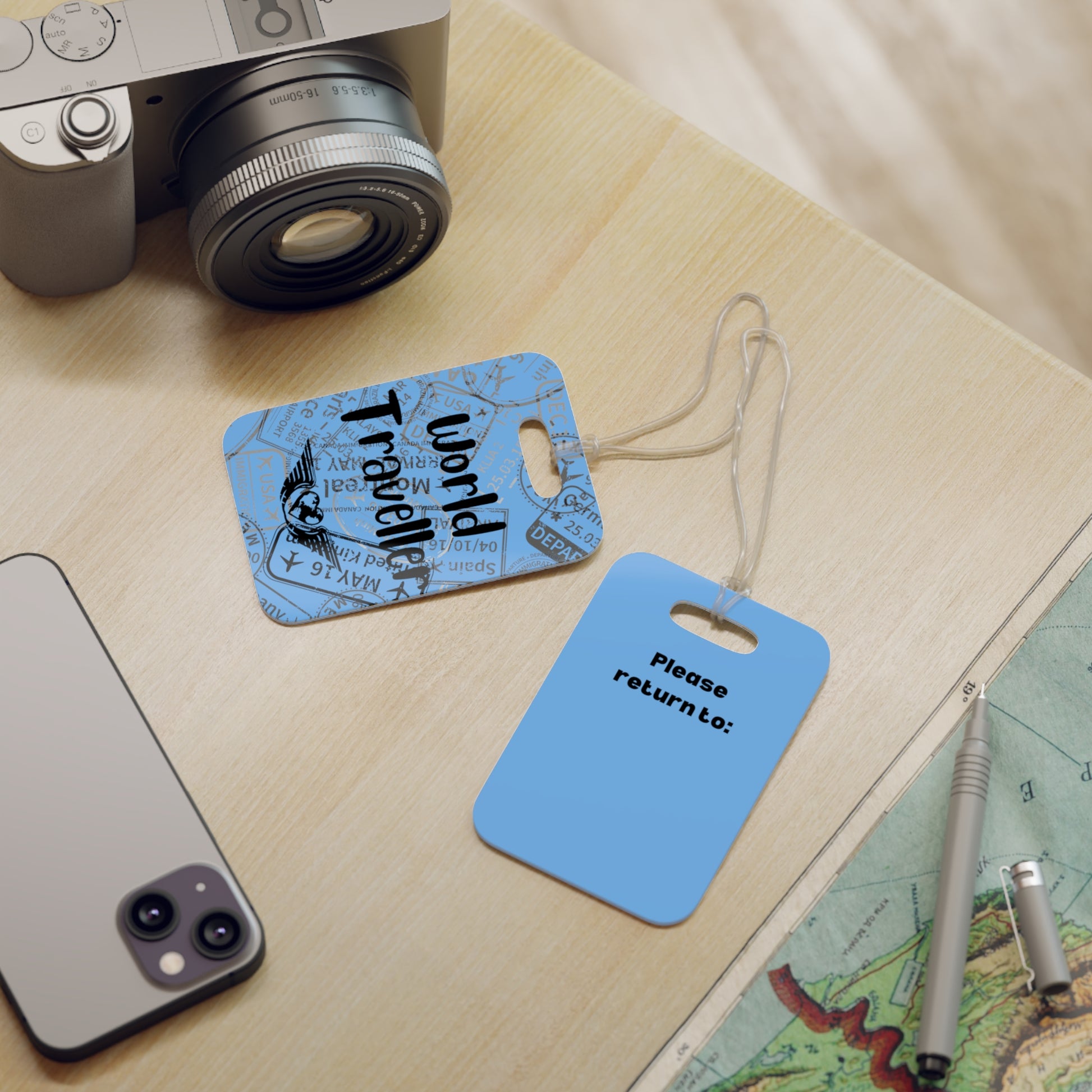 World Traveller Luggage Tag Blue - Remove B4 Flight