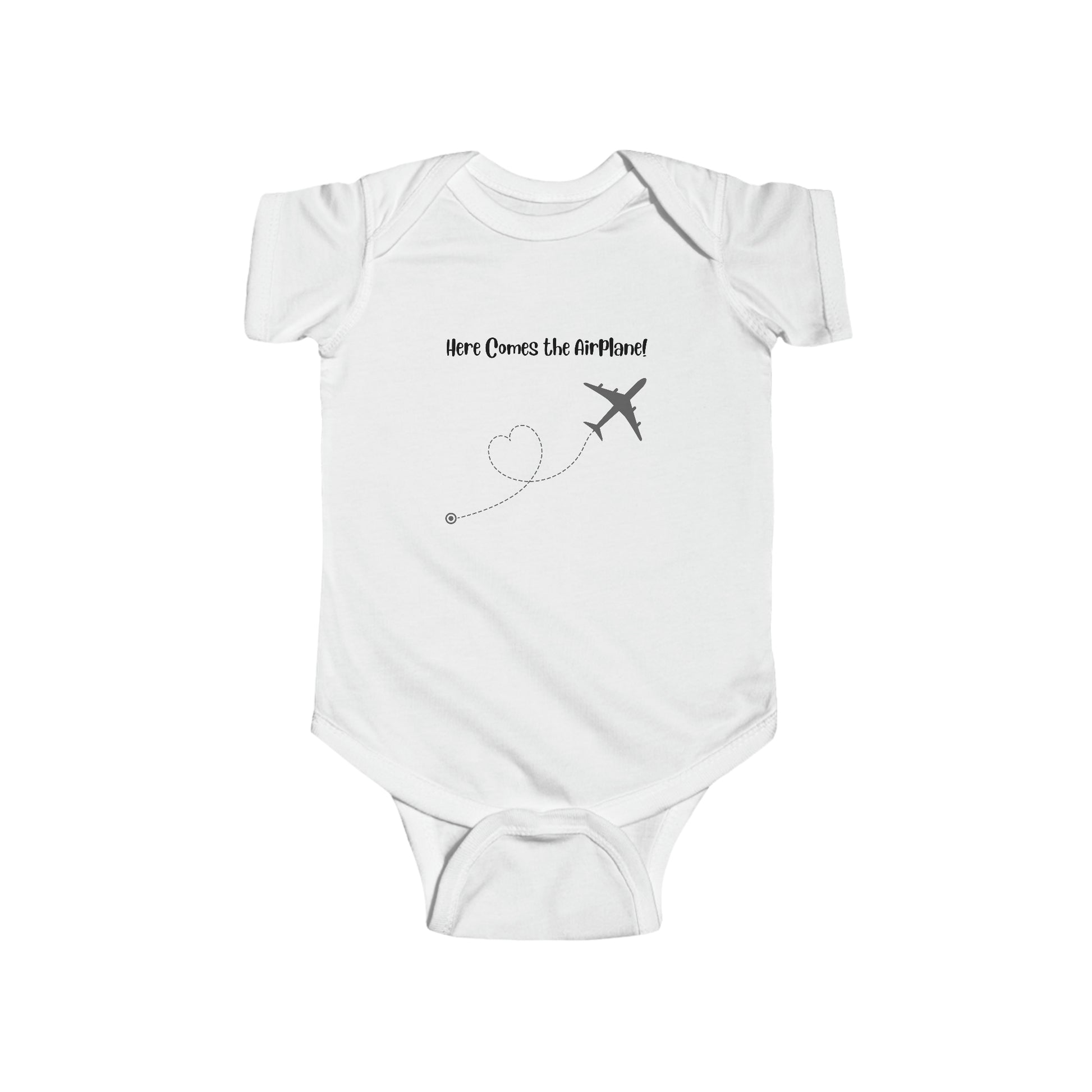 Here Comes the Airplane Infant Bodysuit - Black - Remove B4 Flight