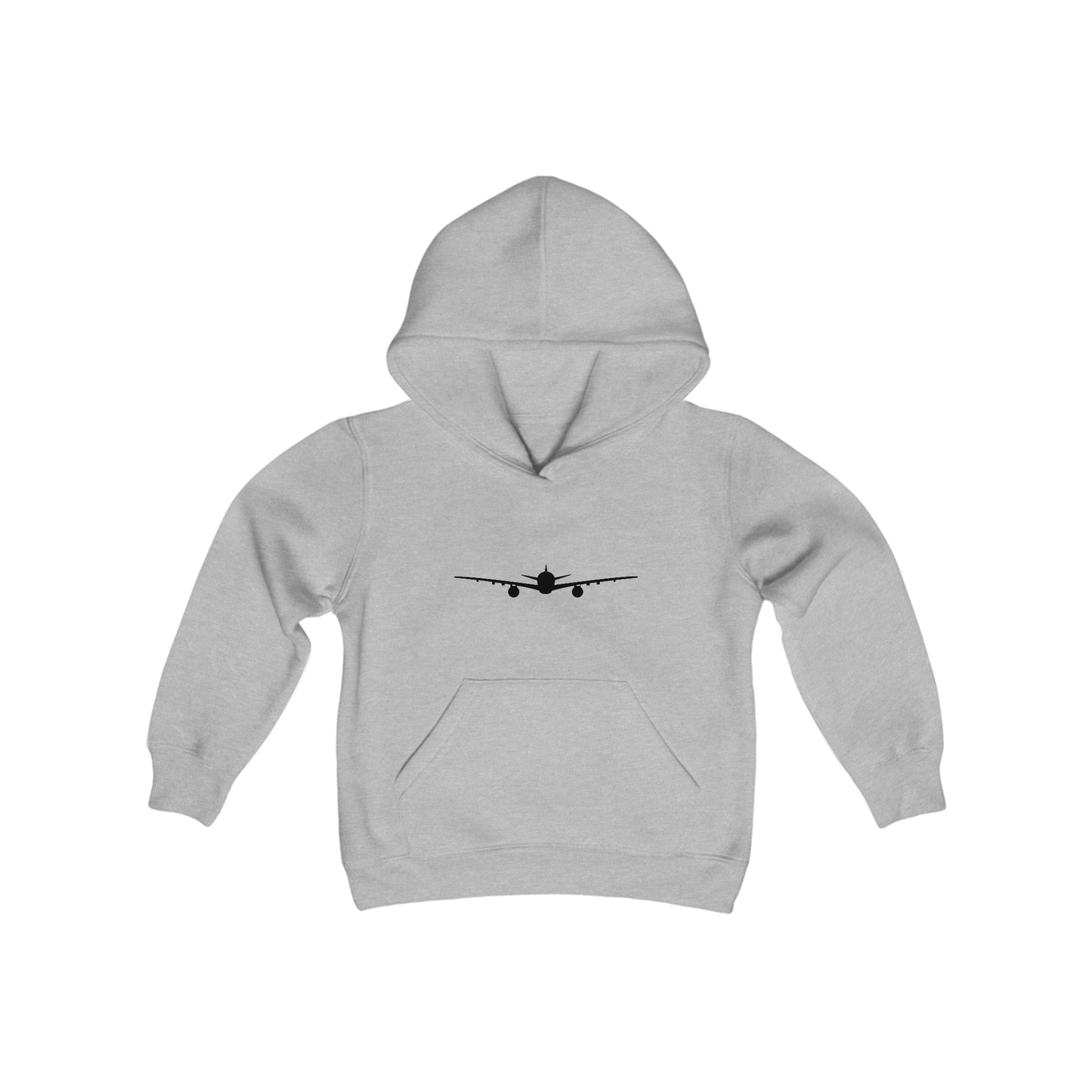 Airplane Youth Hooded Sweatshirt - Black - Remove B4 Flight