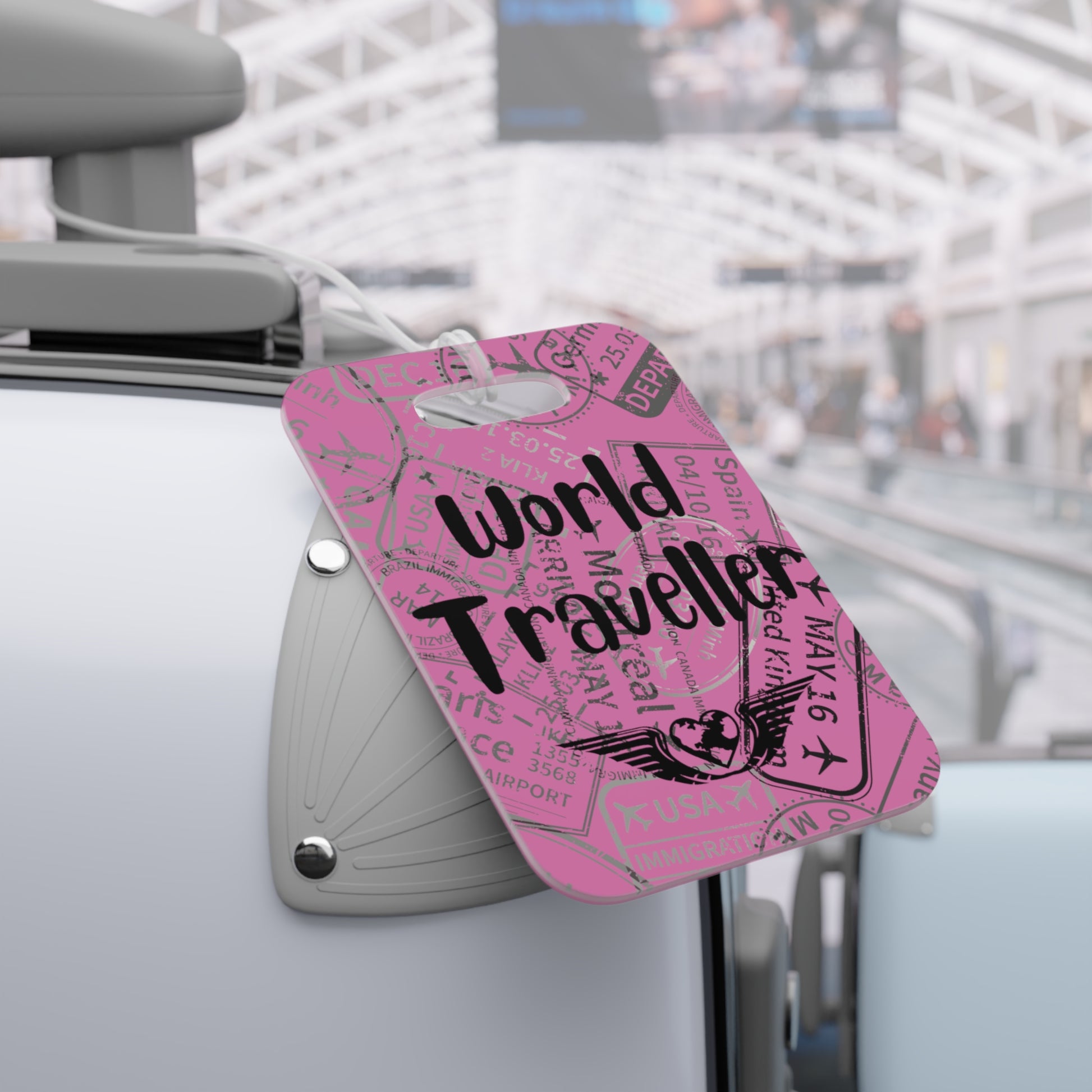 World Traveller Luggage Tag Pink - Remove B4 Flight