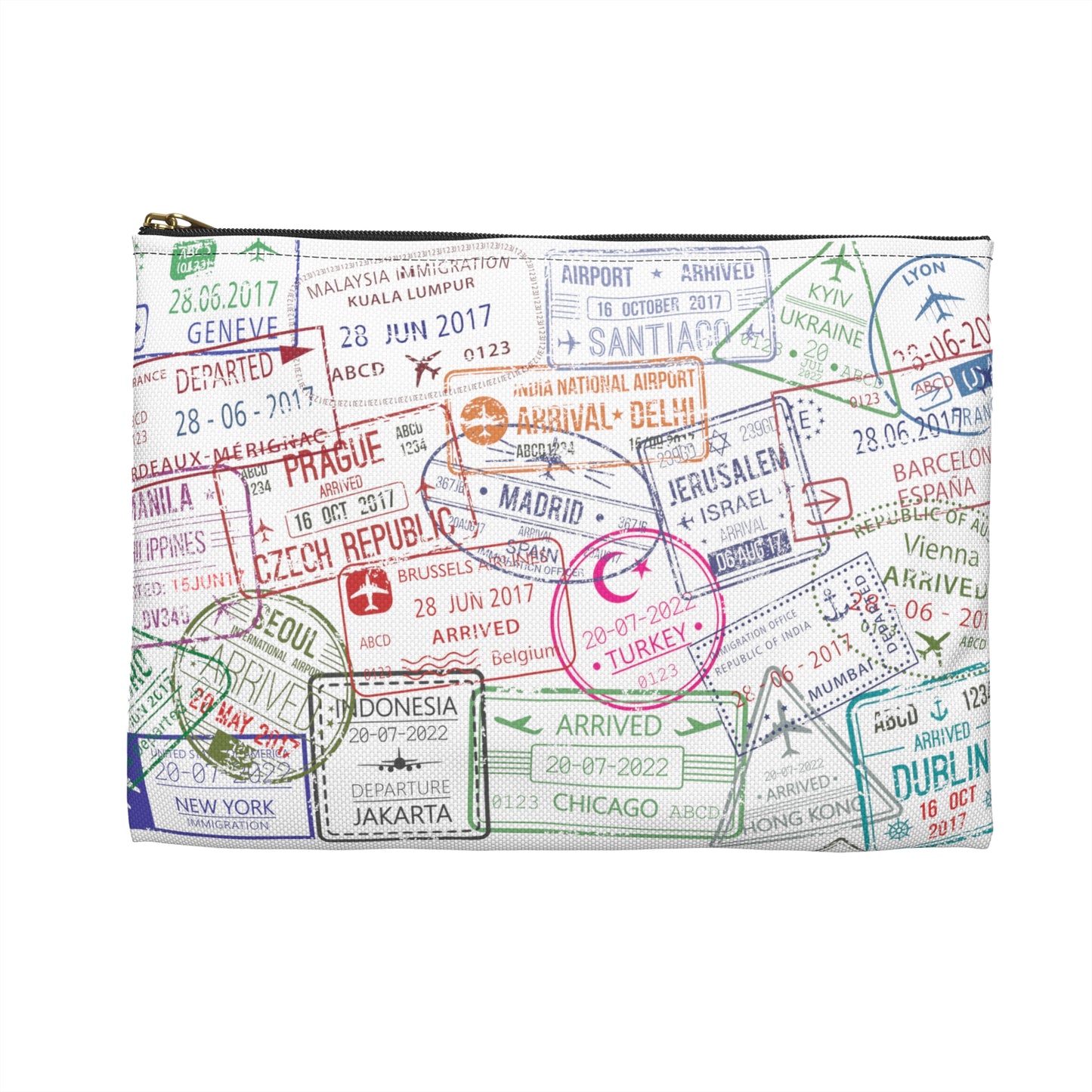 Passport Stamps Accessory Pouch - Remove B4 Flight