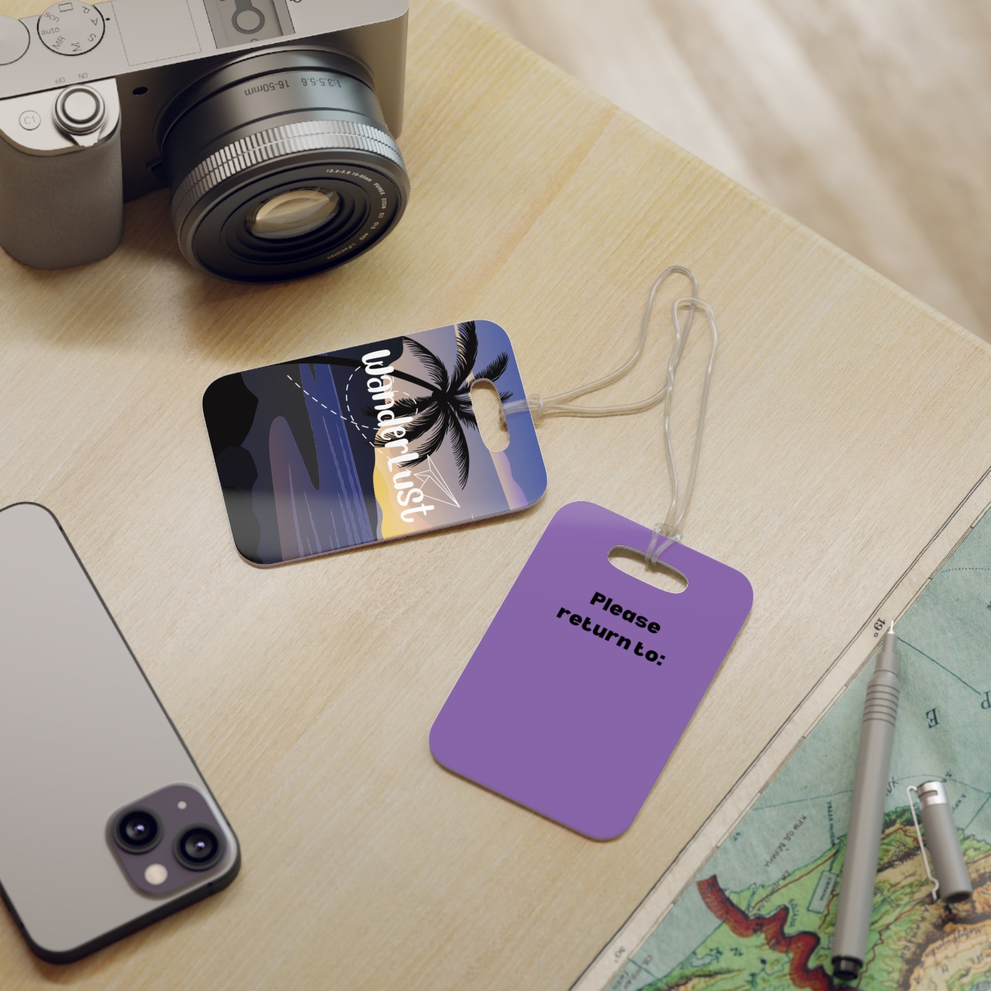 Wanderlust Beach Luggage Tag - Remove B4 Flight