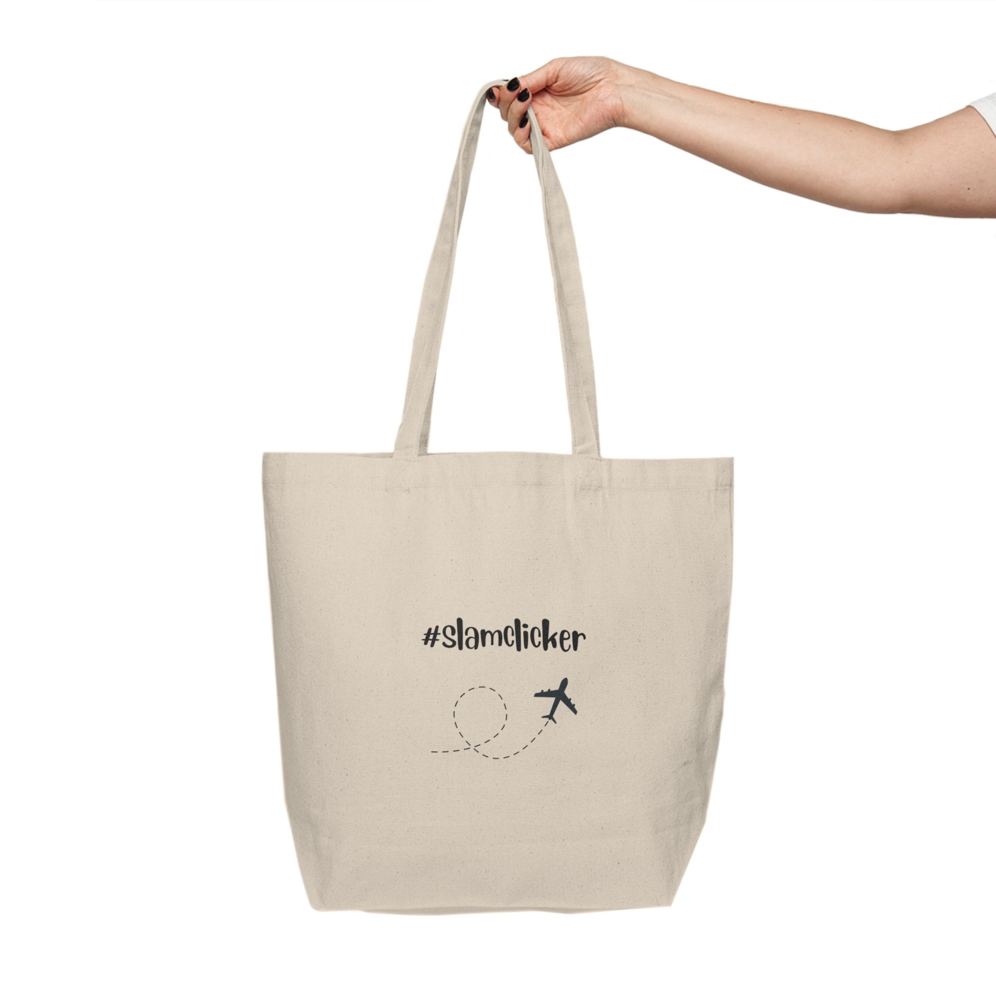 Slamclicker Canvas Shopping Tote - Remove B4 Flight