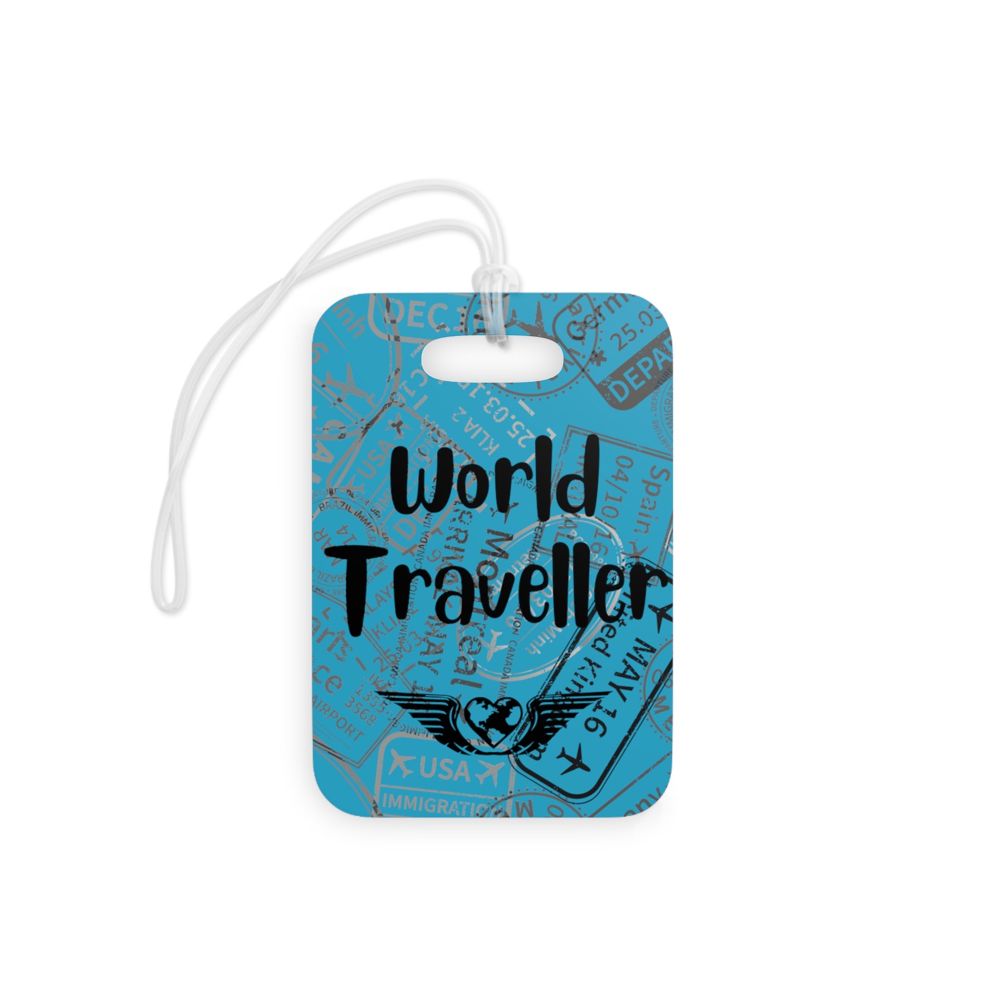 World Traveller Luggage Tag Turquoise - Remove B4 Flight