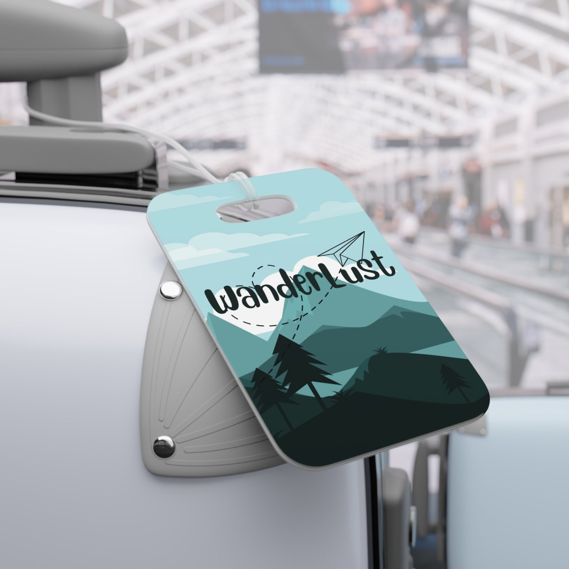 Wanderlust Mountain Luggage Tag - Remove B4 Flight