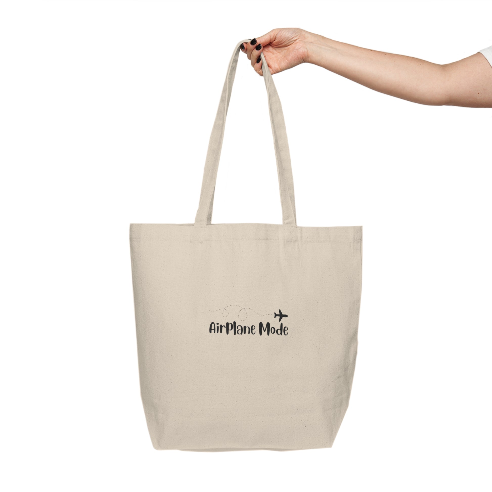 Airplane Mode Canvas Shopping Tote - Remove B4 Flight