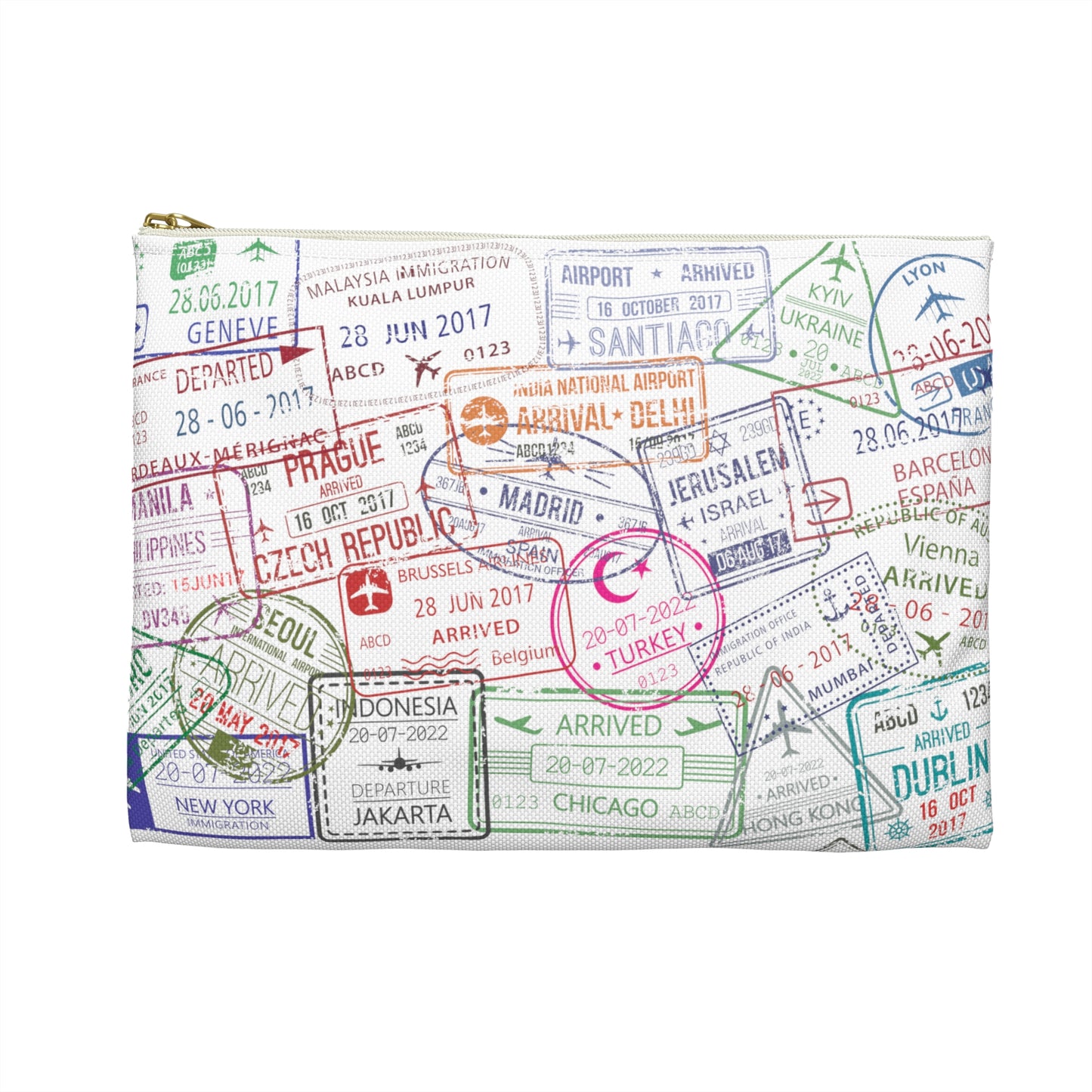 Passport Stamps Accessory Pouch - Remove B4 Flight