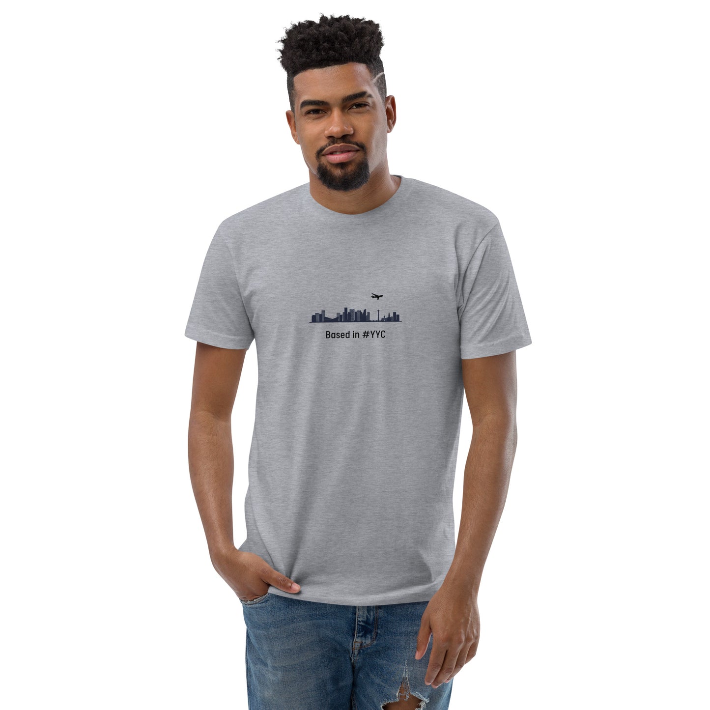 Based in YYC Men's T-shirt - Black - Remove B4 Flight