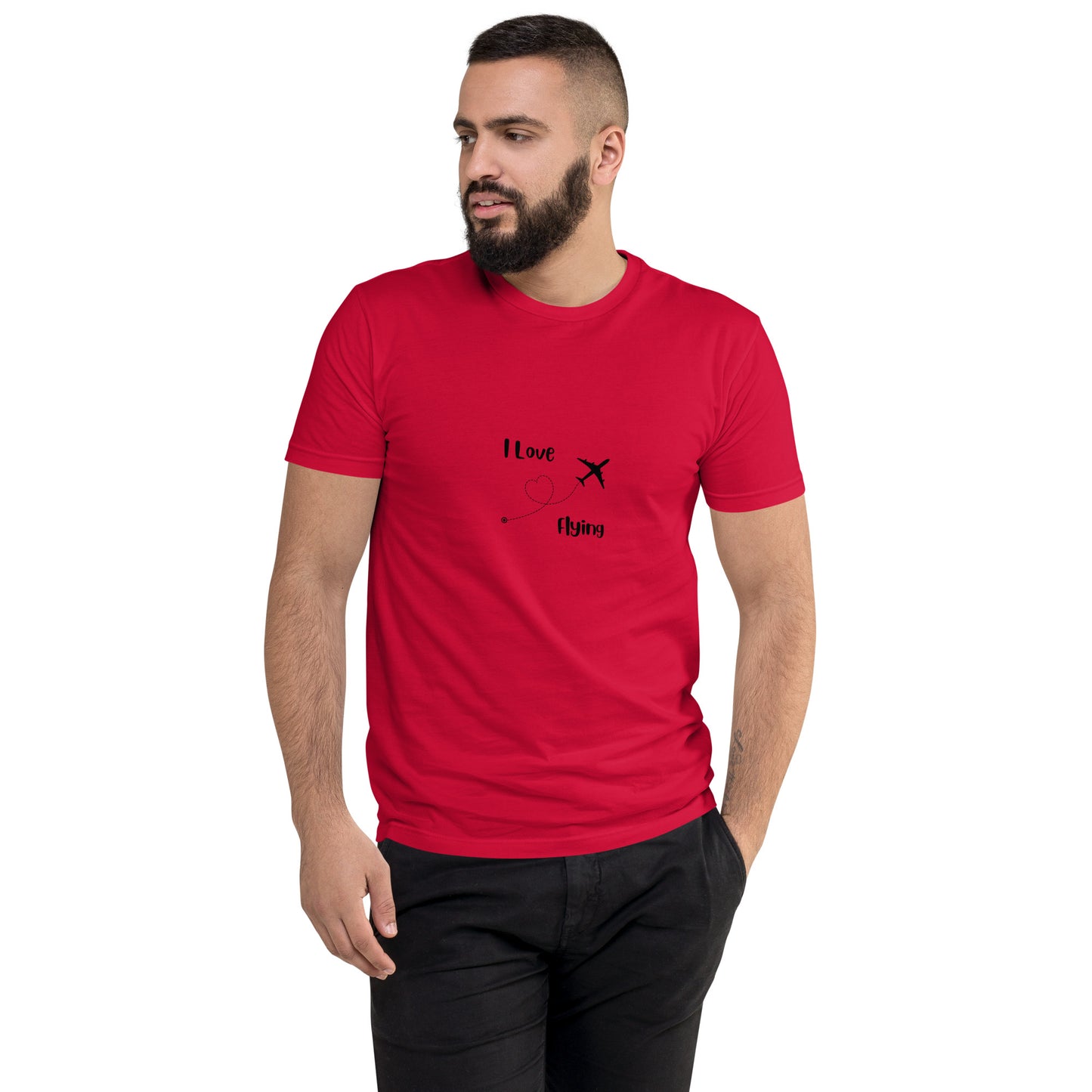 I Love Flying Men's T-shirt - Black - Remove B4 Flight