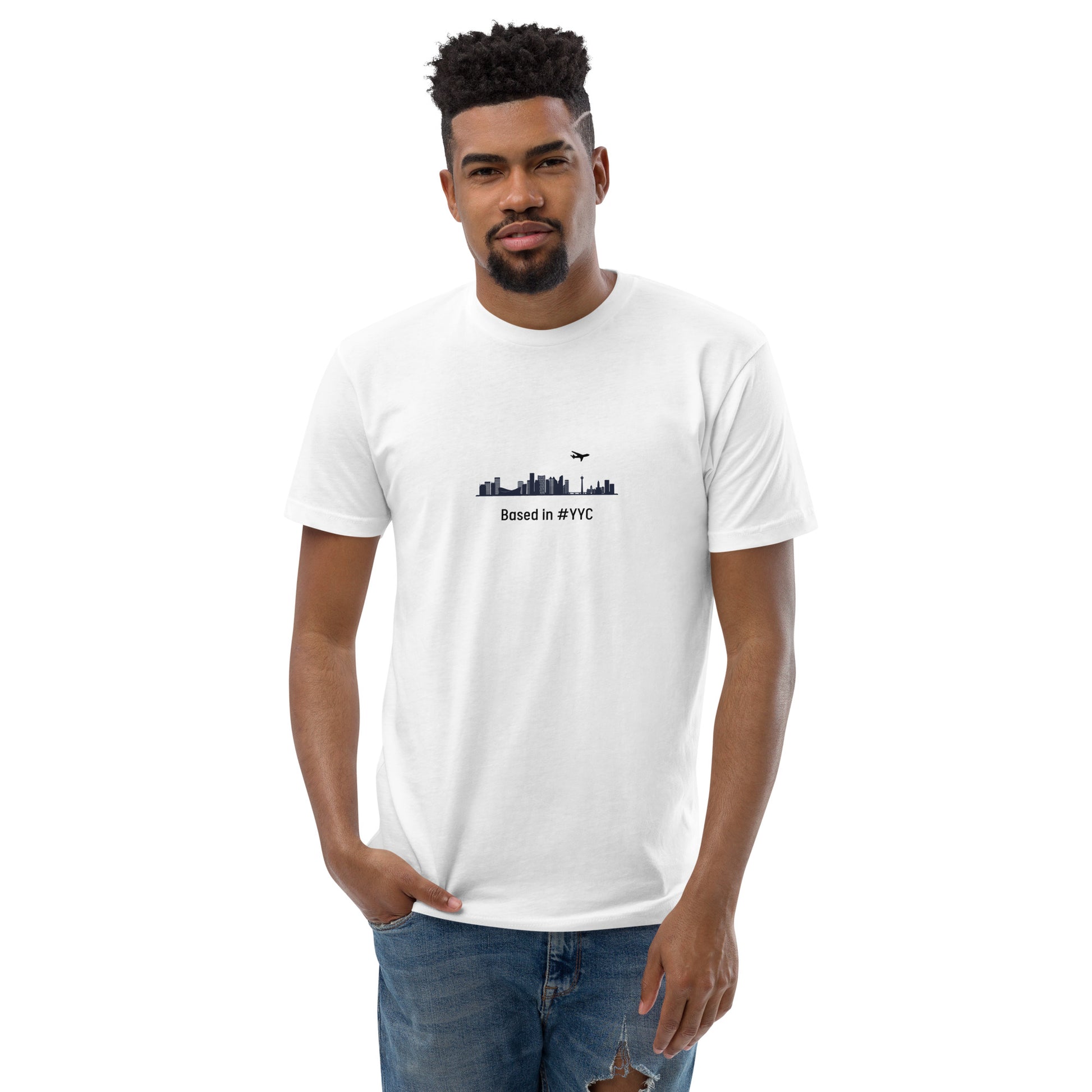 Based in YYC Men's T-shirt - Black - Remove B4 Flight