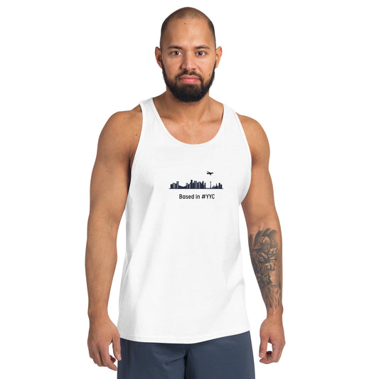 Based in YYC Unisex Tank Top - Black - Remove B4 Flight