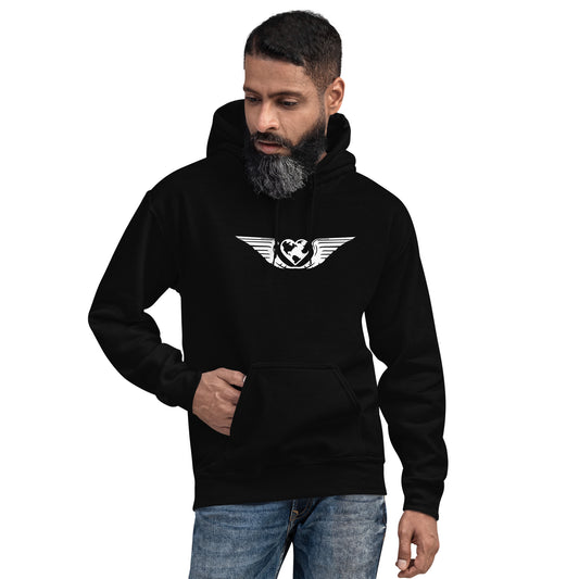 RB4F Logo Unisex Hoodie - White - Remove B4 Flight