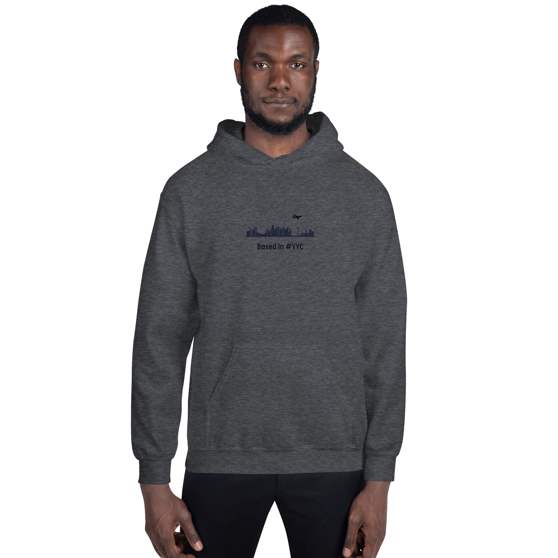 Based in YYC Unisex Hoodie - Black - Remove B4 Flight