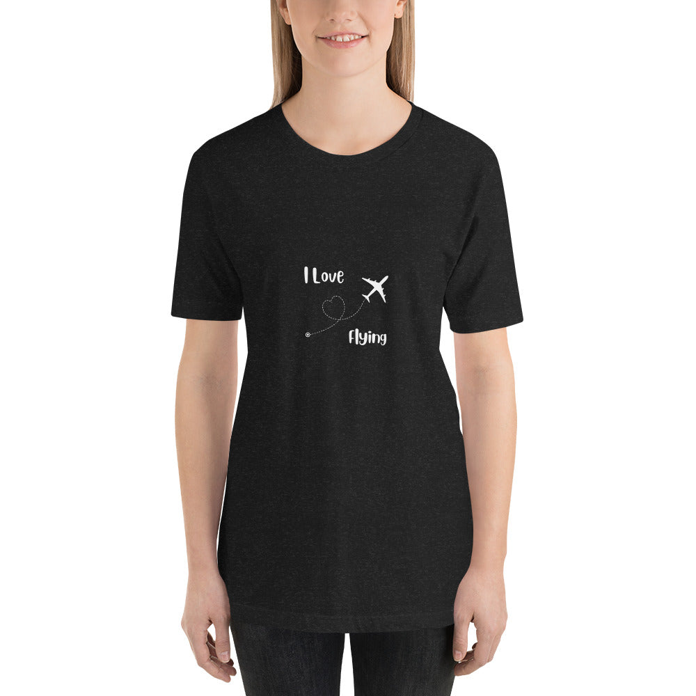 I Love Flying Unisex T-shirt- White - Remove B4 Flight