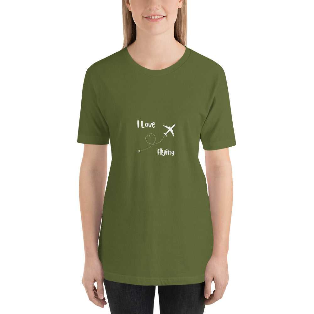 I Love Flying Unisex T-shirt- White - Remove B4 Flight