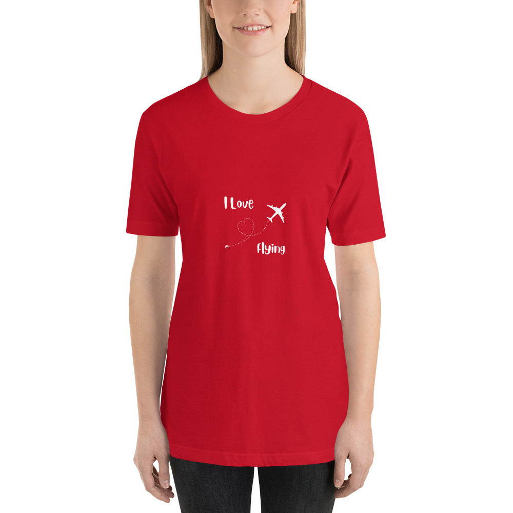 I Love Flying Unisex T-shirt- White - Remove B4 Flight