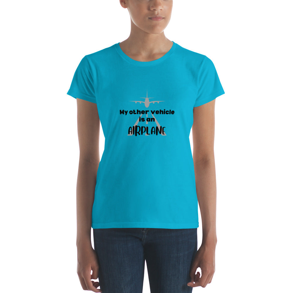 My Other Vehicle is an Airplane Women's T-shirt - Black - Remove B4 Flight