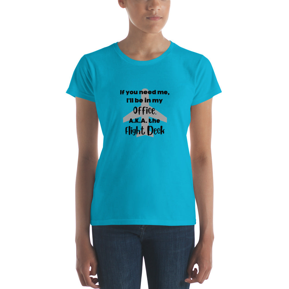 AKA the Flight Deck Women's T-shirt - Black - Remove B4 Flight