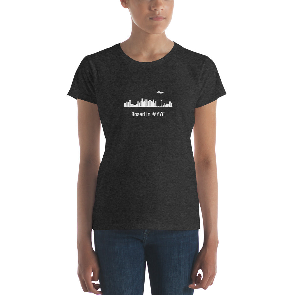 Based in YYC Women's T-shirt - White - Remove B4 Flight