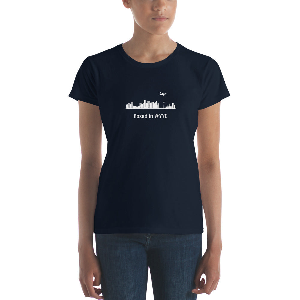 Based in YYC Women's T-shirt - White - Remove B4 Flight