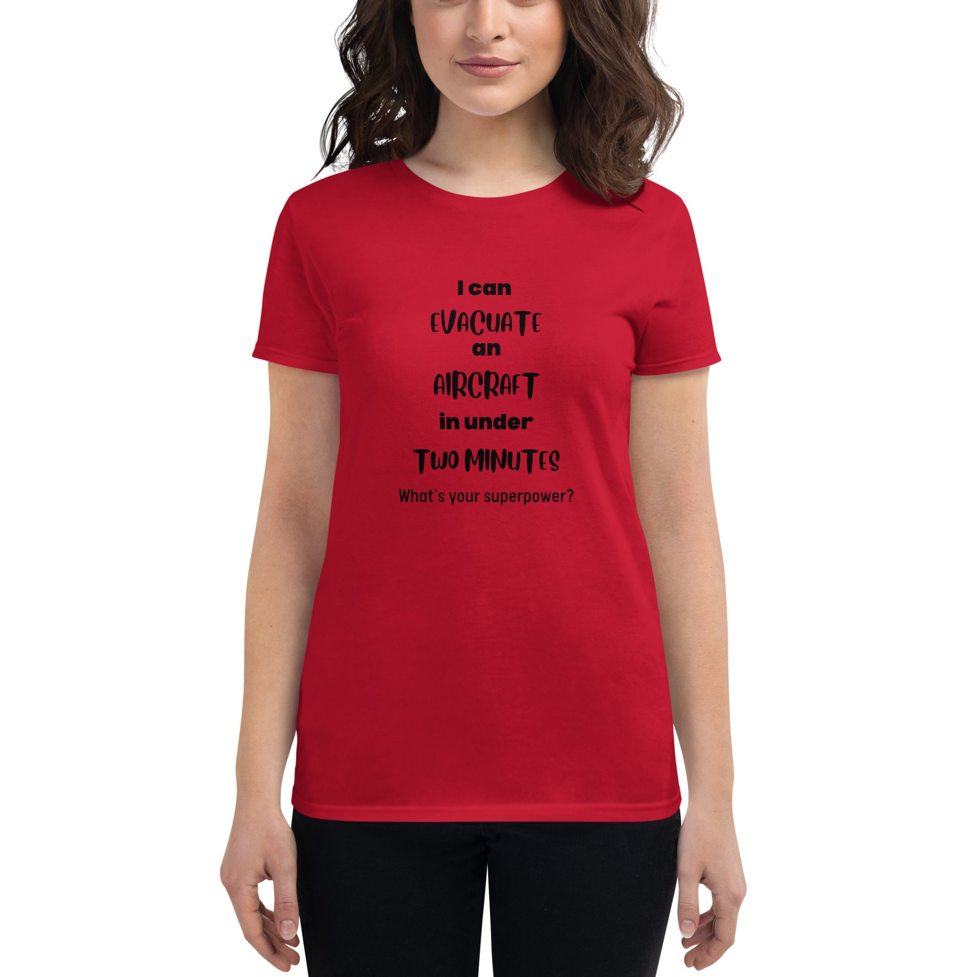 What's Your Superpower Women's T-shirt - Black - Remove B4 Flight