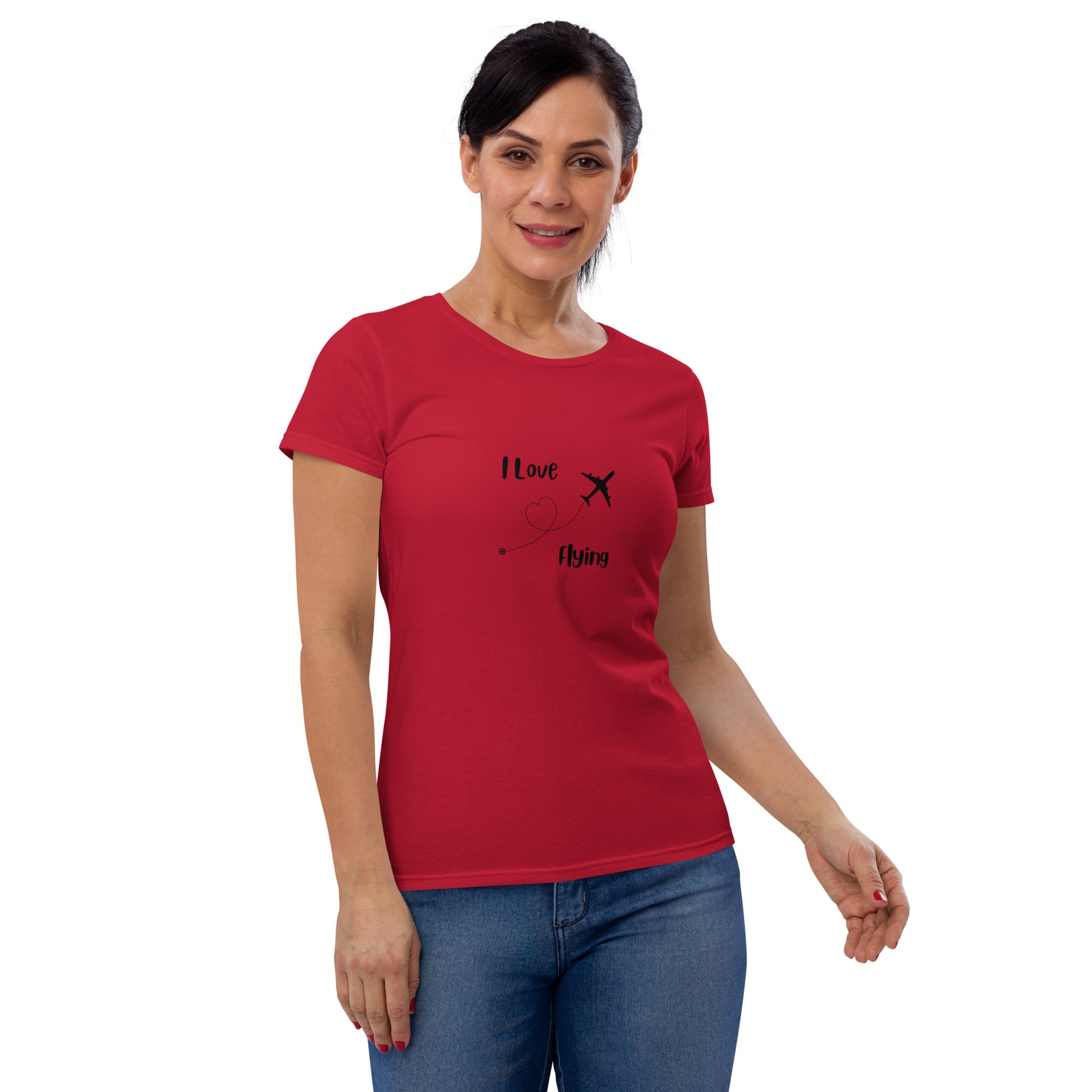 I Love Flying Women's T-shirt - Black - Remove B4 Flight