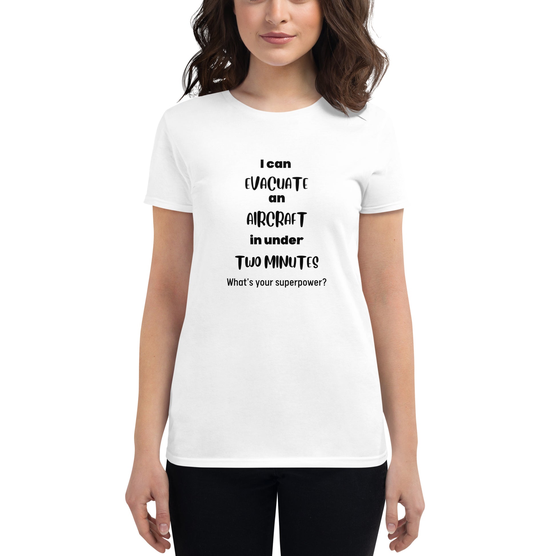 What's Your Superpower Women's T-shirt - Black - Remove B4 Flight