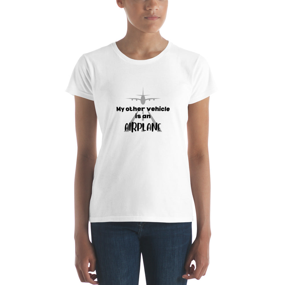 My Other Vehicle is an Airplane Women's T-shirt - Black - Remove B4 Flight